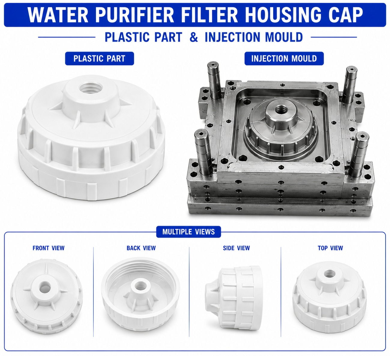 Water Purifier Plastic Filter Housing Cap
